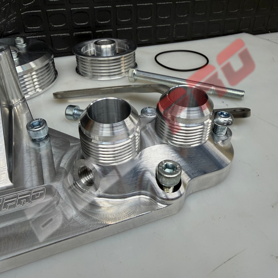 Alternator Bracket with Built-in Electric Water Pump Adapter