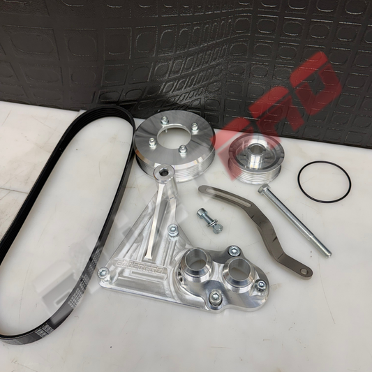 Alternator Bracket with Built-in Electric Water Pump Adapter